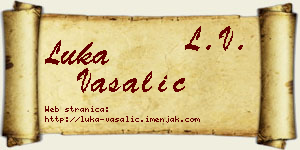 Luka Vašalić vizit kartica